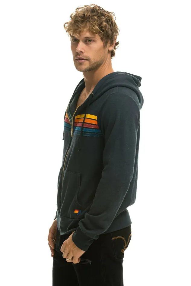 Women 5 STRIPE HOODIE 8211 CHARCOAL Aviator Nation Hoodies Women 5 STRIPE HOODIE 8211 CHARCOAL Aviator Nation Hoodies