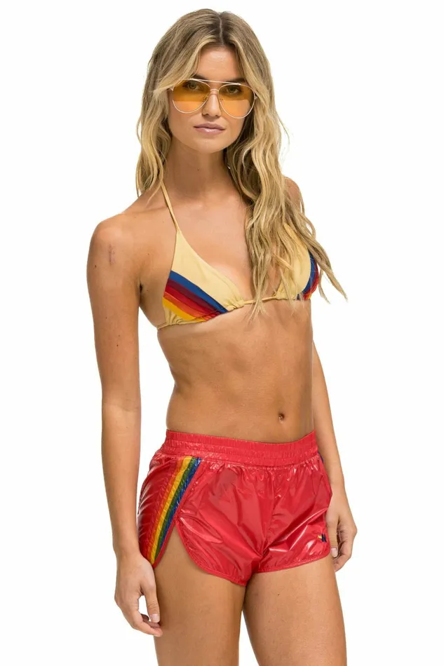 Women 5 STRIPE NYLON JOGGER SHORT 8211 CHERRY Aviator Nation Shorts Women 5 STRIPE NYLON JOGGER SHORT 8211 CHERRY Aviator Nation Shorts