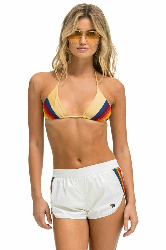 Women 5 STRIPE NYLON JOGGER SHORT 8211 VINTAGE WHITE Aviator Nation Shorts Women 5 STRIPE NYLON JOGGER SHORT 8211 VINTAGE WHITE Aviator Nation Shorts