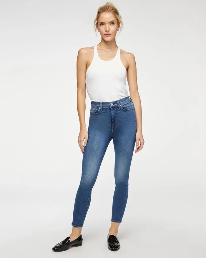 Women 7 For All Mankind Ankle Slim Illusion High Waist Ankle Skinny In Love Story