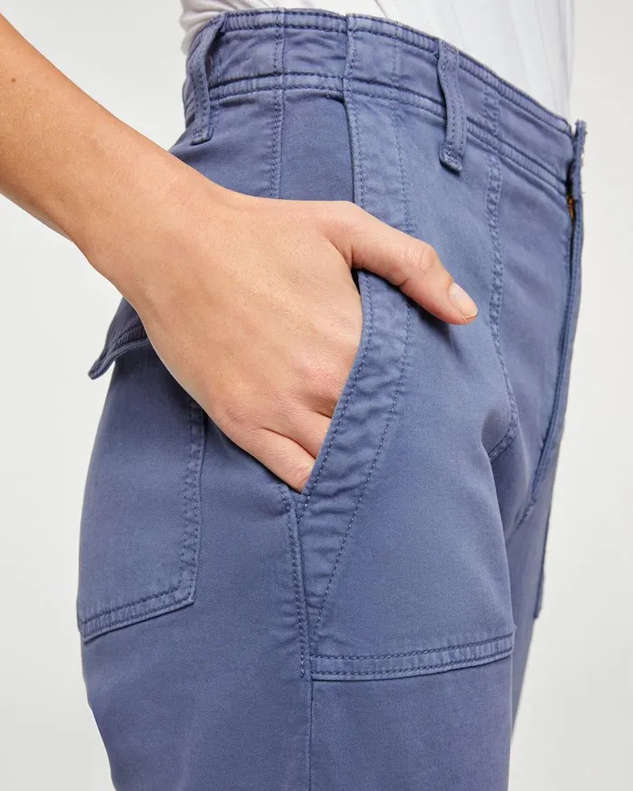 Women 7 For All Mankind Pants Side Zipper Jogger In French Blue