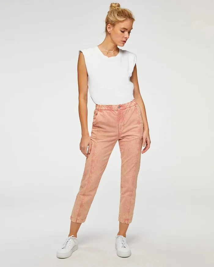 Women 7 For All Mankind Pants Slim Jogger In Mineral Rose