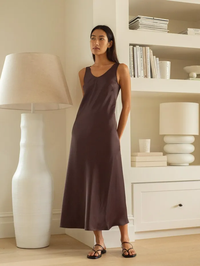 Women AEmery 8211 Esther Dress In Chocolate Brown The UNDONE Dresses