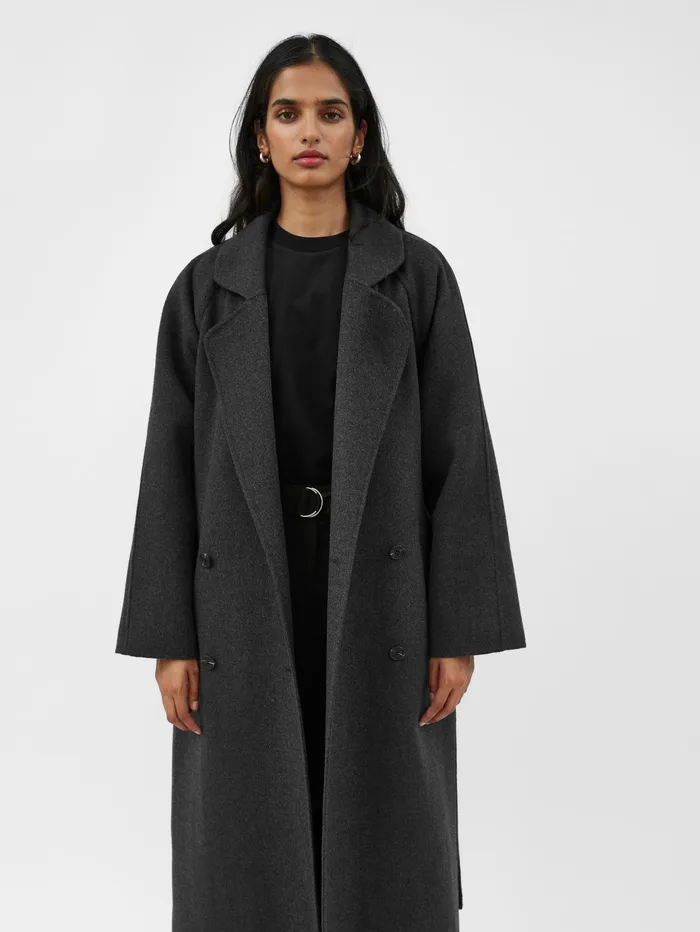 Women AEmery 8211 Evans Coat In Charcoal Melange The UNDONE Jackets