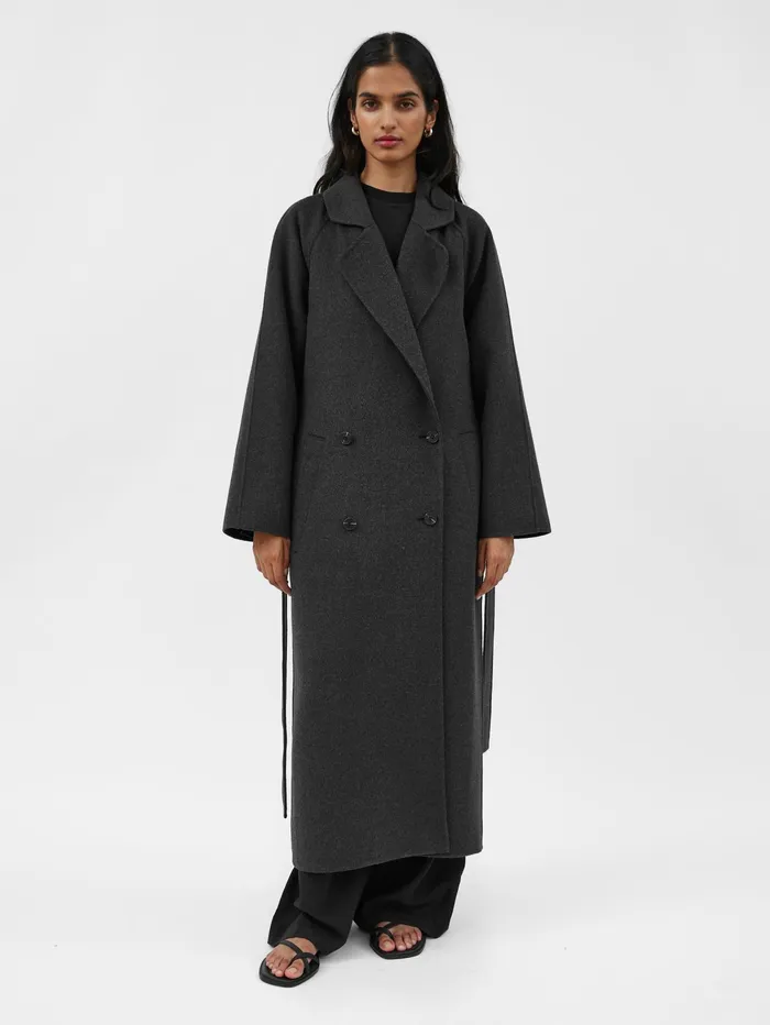 Women AEmery 8211 Evans Coat In Charcoal Melange The UNDONE Jackets