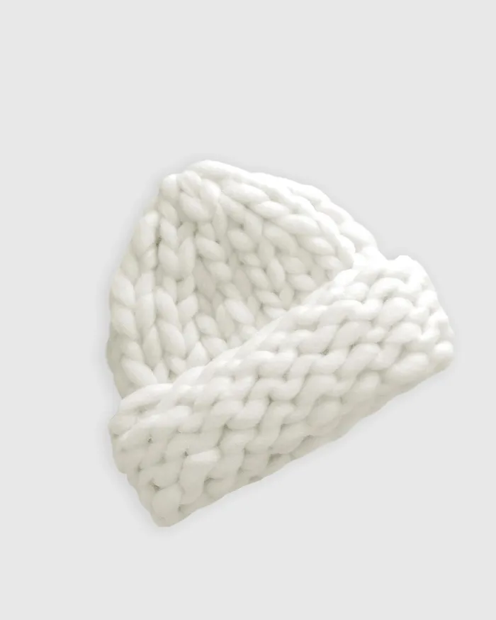 Women Accessories Belle and Bloom Snowflake Hand Knitted Beanie 8211 Offwhite