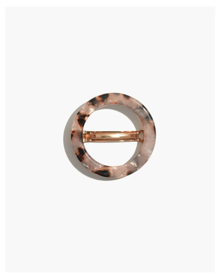 Women Acrylic Circle Barrette Tort Multi Madewell Hair Accessories