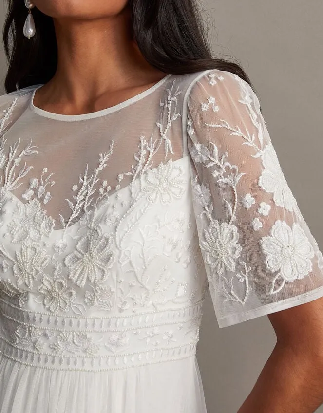 Women Ali Embroidered Bridal Dress Ivory Monsoon Dresses