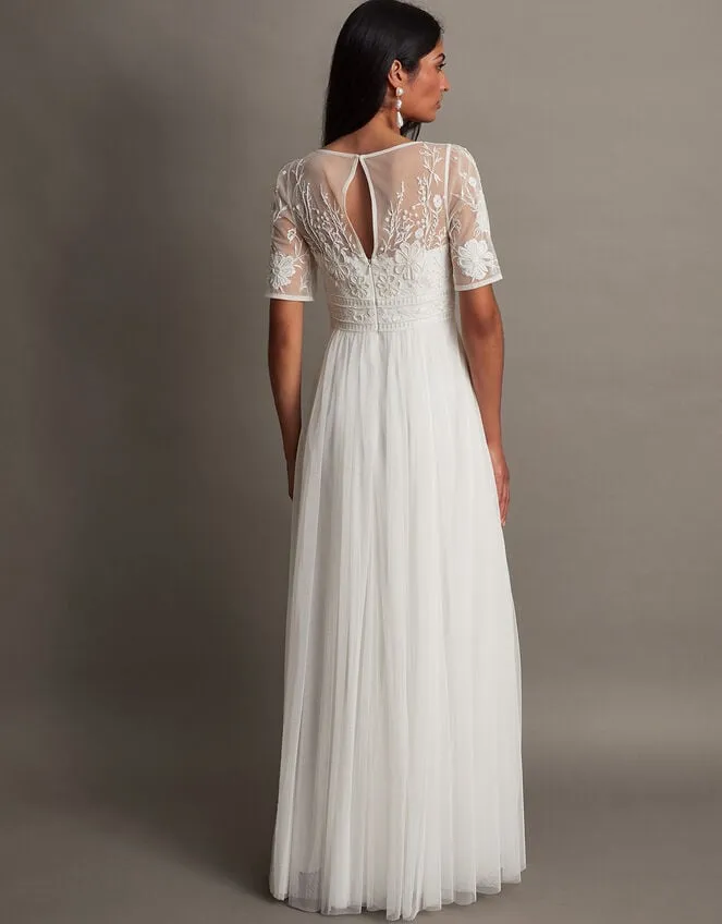 Women Ali Embroidered Bridal Dress Ivory Monsoon Dresses