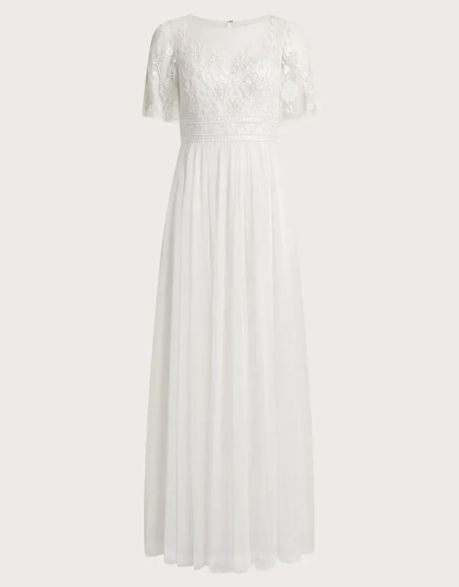 Women Ali Embroidered Bridal Dress Ivory Monsoon Dresses