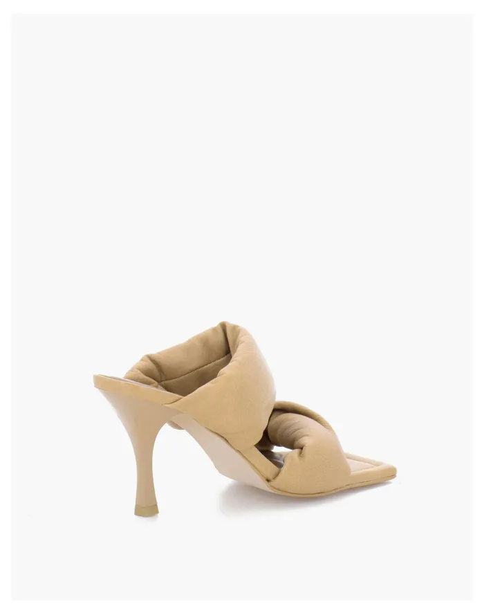 Women ALOHAS Leather Twist Strap Sandals In Camel Camel Madewell Heels Women ALOHAS Leather Twist Strap Sandals In Camel Camel Madewell Heels