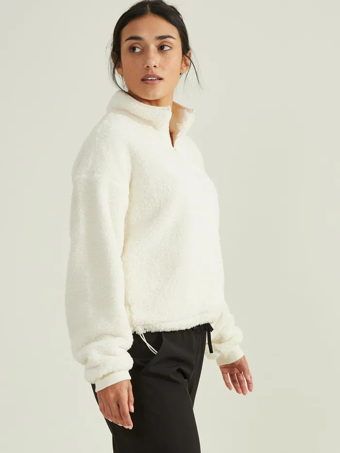 Women Altar039d State Activewear California Sherpa Pullover Ivory