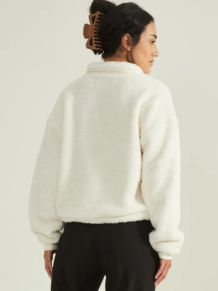 Women Altar039d State Activewear California Sherpa Pullover Ivory