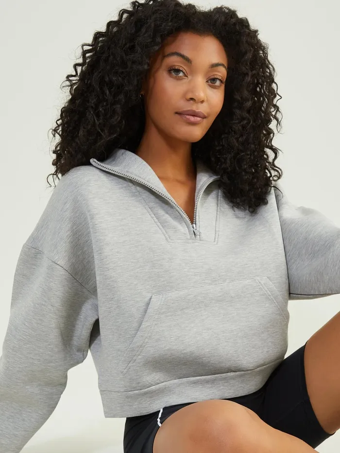 Women Altar039d State Activewear Cloud Nine Quarter Zip Pullover Hgrey
