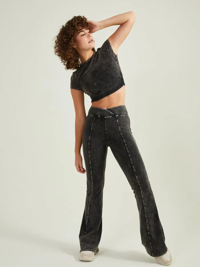 Women Altar039d State Activewear Switch Up Crossover Flare Pants Washedblack