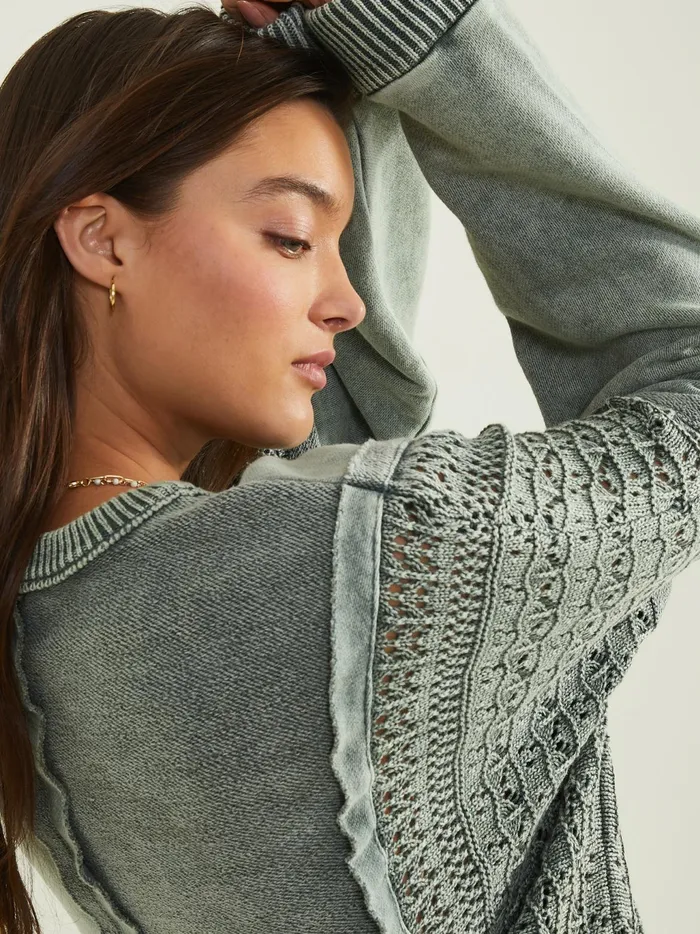 Women Altar039d State Blouses Jenna Crochet Pieced Top Silverpine