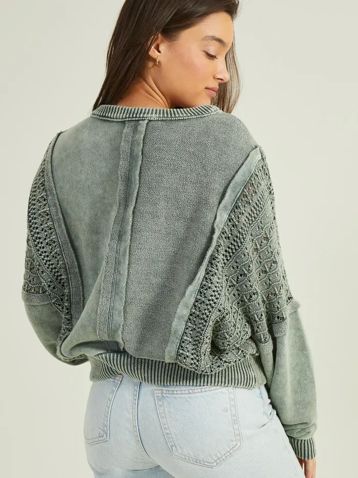 Women Altar039d State Blouses Jenna Crochet Pieced Top Silverpine