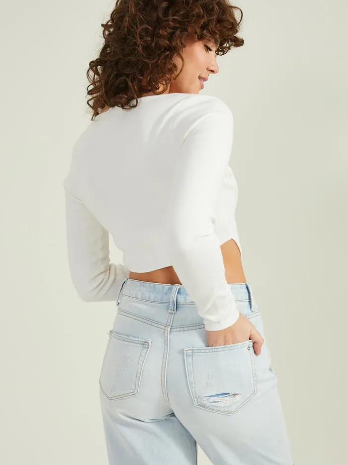Women Altar039d State Blouses Lucia Cropped Corset Top Ivory