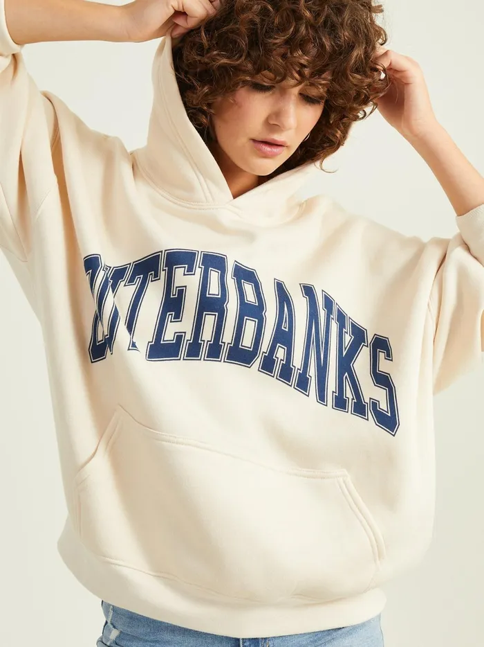 Women Altar039d State Graphics Outer Banks Oversized Hoodie Birch