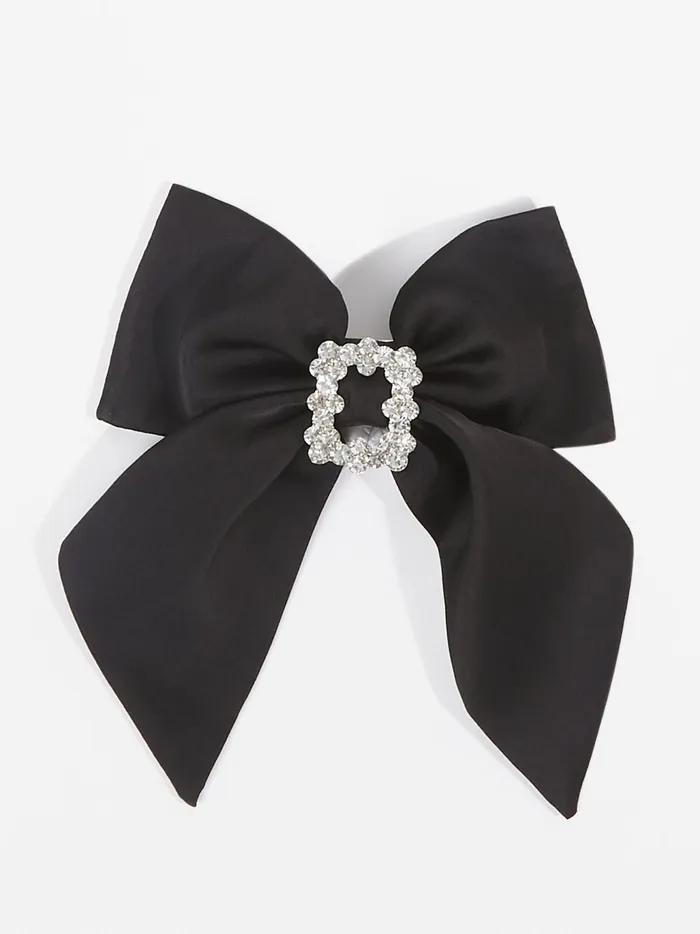 Women Altar039d State Hair Accessories Chloe Rhinestone Hair Bow Black