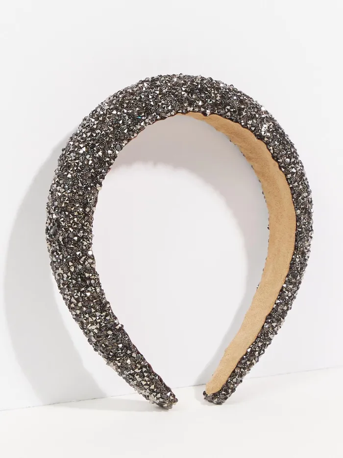 Women Altar039d State Hair Accessories Diamond Rock Chunky Headband Hematite