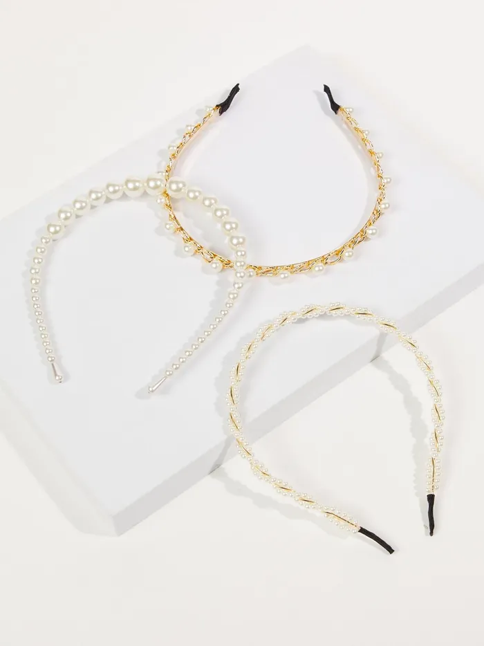 Women Altar039d State Hair Accessories Pearl Headband Pack Pearl