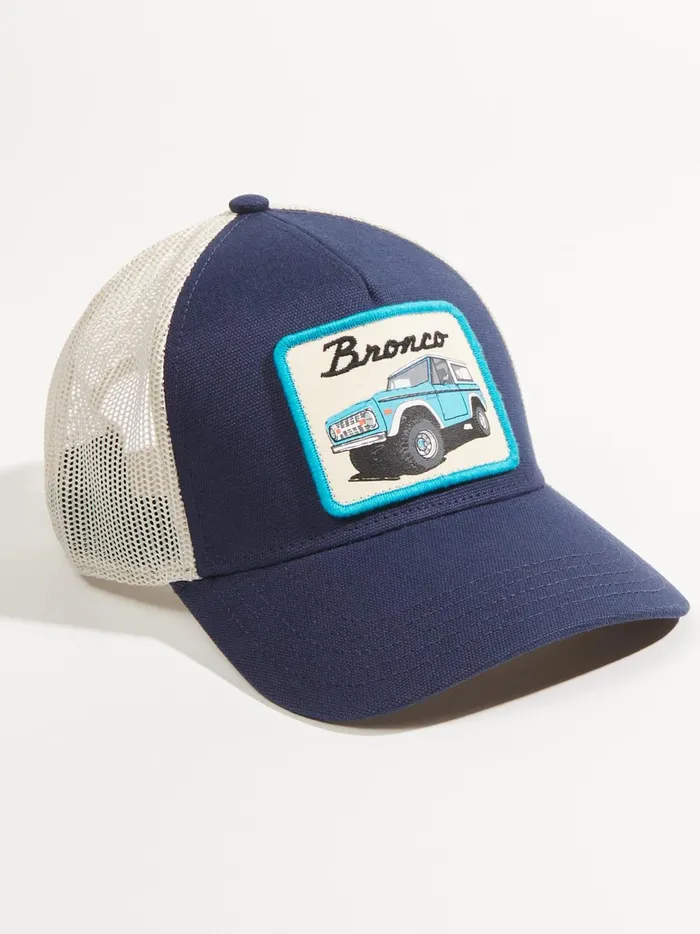 Women Altar039d State Hats Bronco Stitched Patch Trucker Hat Ivorynavy