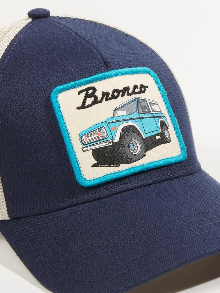 Women Altar039d State Hats Bronco Stitched Patch Trucker Hat Ivorynavy