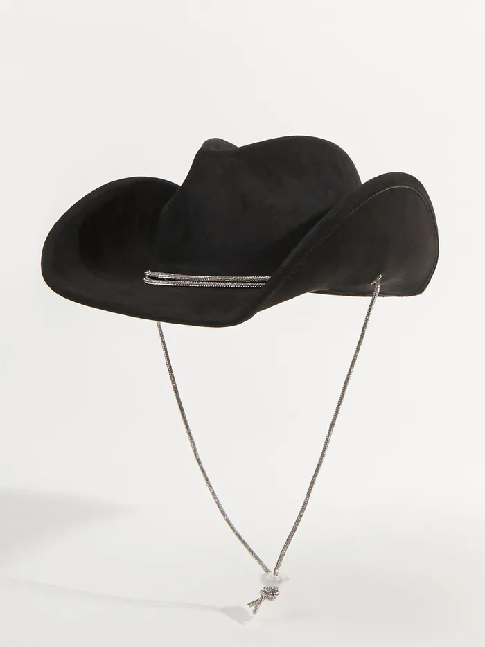 Women Altar039d State Hats Suede Rhinestone Cowboy Hat Black