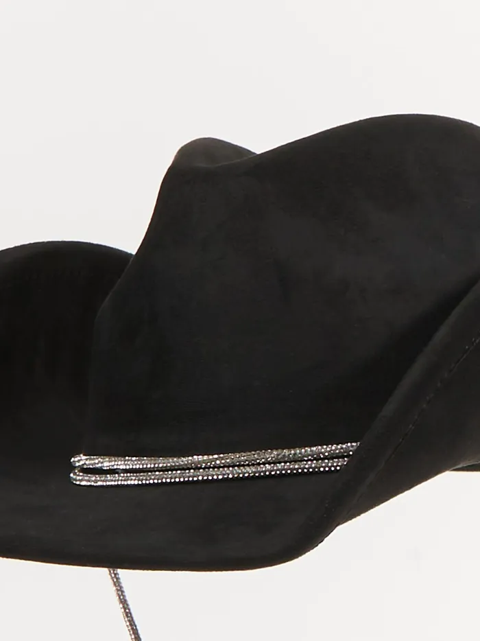 Women Altar039d State Hats Suede Rhinestone Cowboy Hat Black
