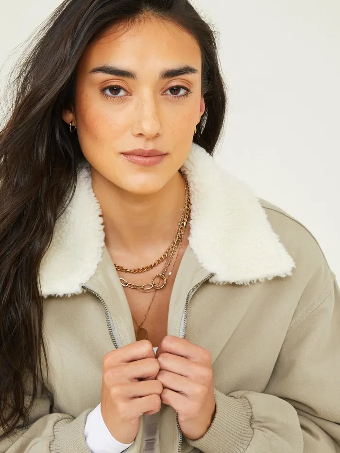 Women Altar039d State Jackets Jules Sherpa Collar Pilot Jacket Lightsage