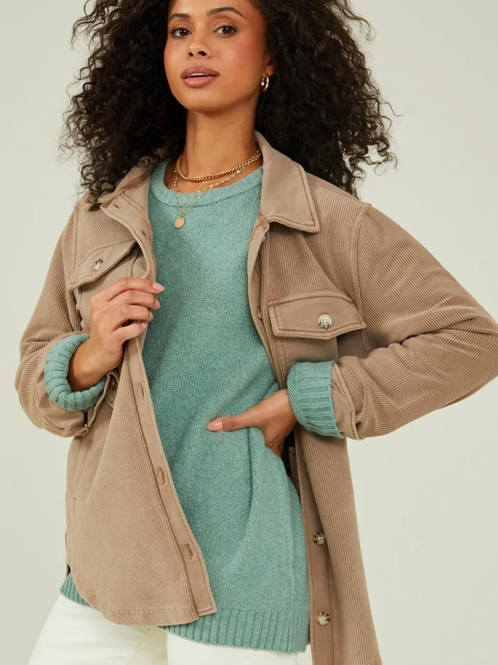 Women Altar039d State Jackets Lexi Ribbed Shacket Copper