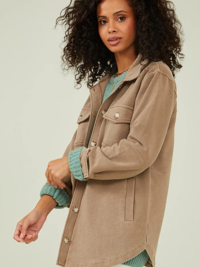 Women Altar039d State Jackets Lexi Ribbed Shacket Copper