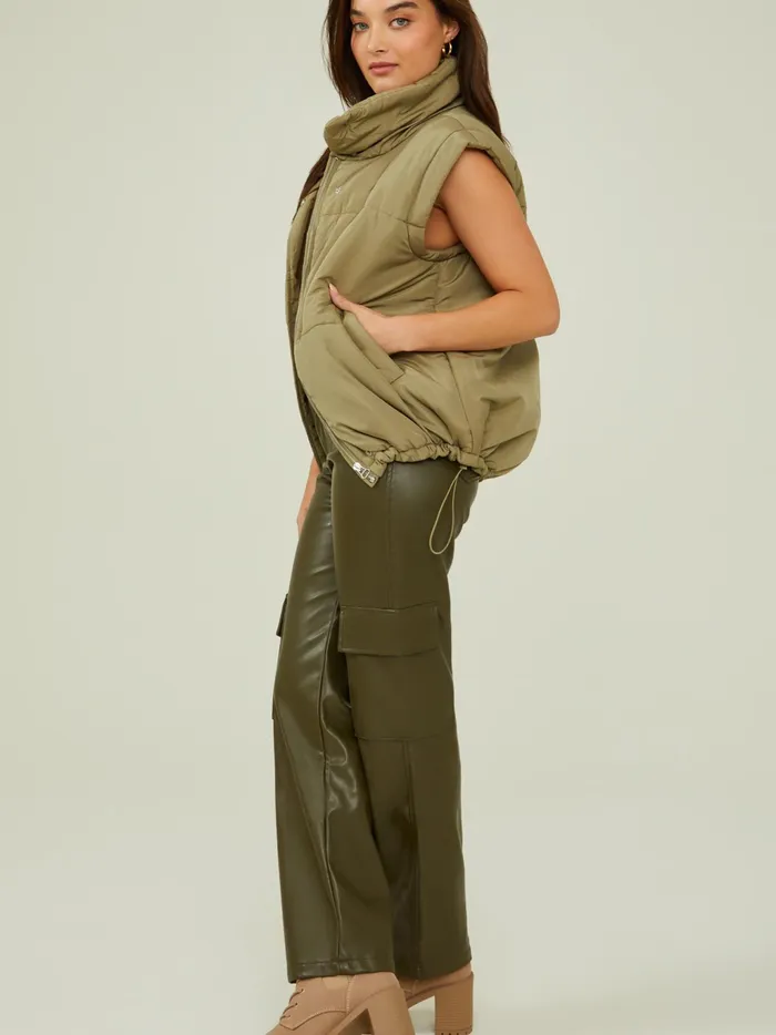 Women Altar039d State Jackets Lily Puffer Vest Olive