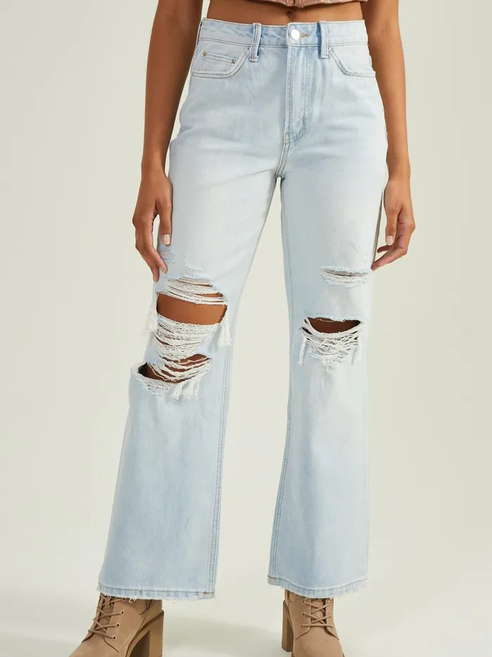 Women Altar039d State Jeans Nyla Straight Leg Jeans Lightwash