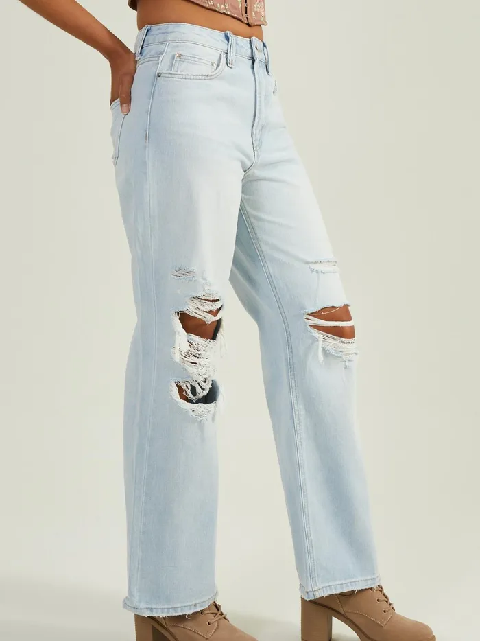 Women Altar039d State Jeans Nyla Straight Leg Jeans Lightwash