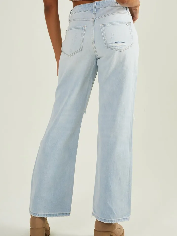 Women Altar039d State Jeans Nyla Straight Leg Jeans Lightwash
