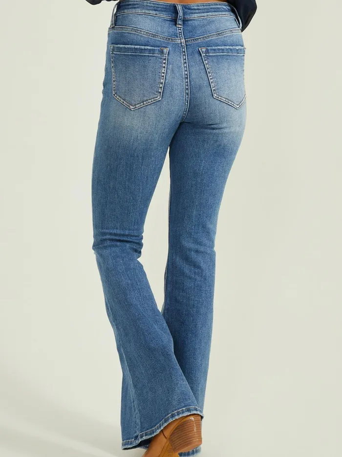 Women Altar039d State Jeans Opal Destructed Flare Jeans Mediumwash