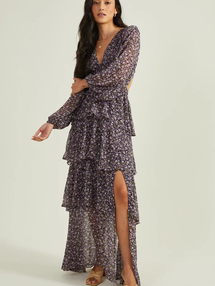 Women Altar039d State Maxi Midi Paisley Floral Maxi Dress By Astr The Label Purple