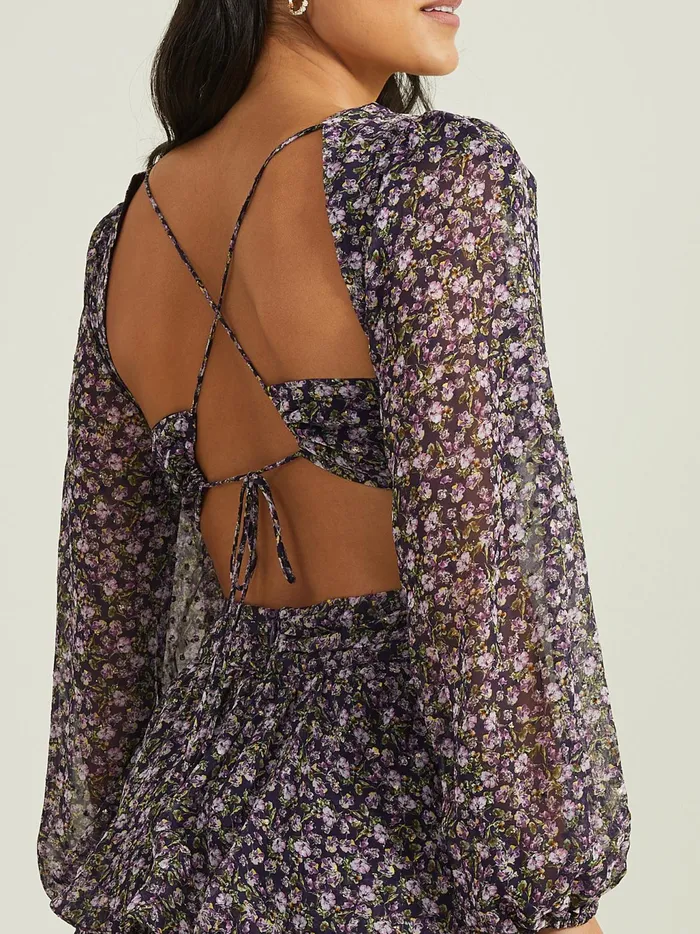 Women Altar039d State Maxi Midi Paisley Floral Maxi Dress By Astr The Label Purple