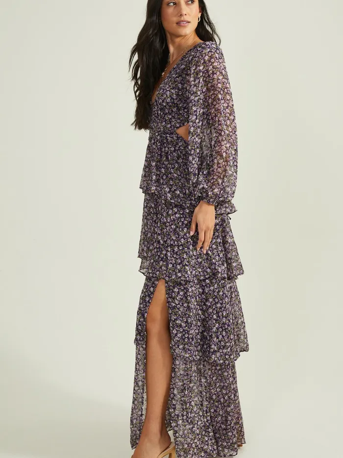 Women Altar039d State Maxi Midi Paisley Floral Maxi Dress By Astr The Label Purple