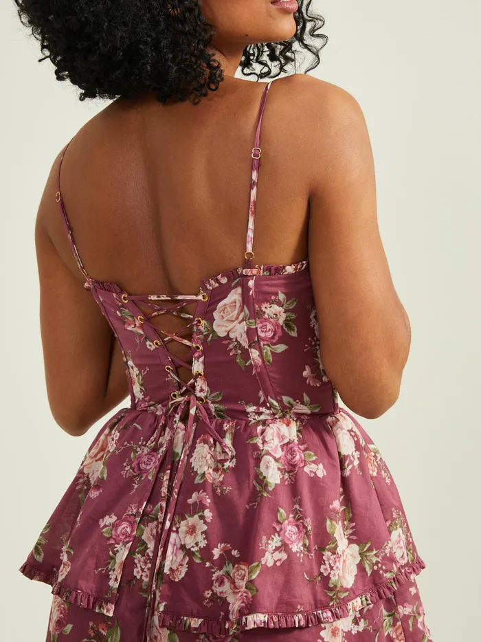 Women Altar039d State Maxi Midi Stellni Floral Maxi Dress Plum