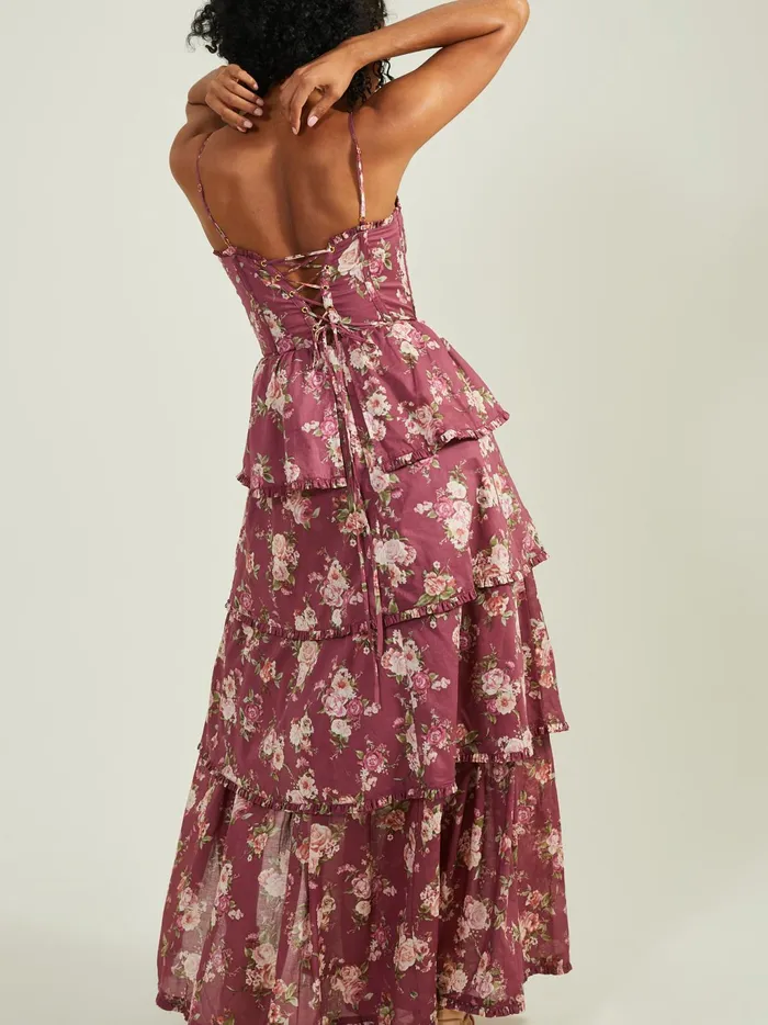 Women Altar039d State Maxi Midi Stellni Floral Maxi Dress Plum