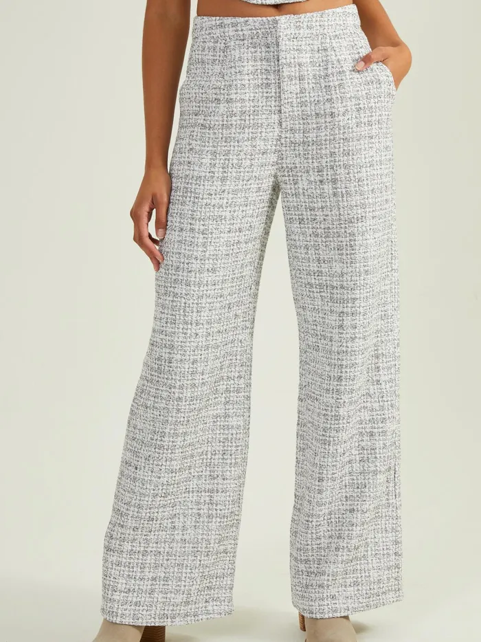 Women Altar039d State Pants Odessa Tweed Trouser Pants Ivoryblack