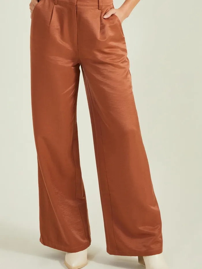 Women Altar039d State Pants Storm Satin Trousers Russet