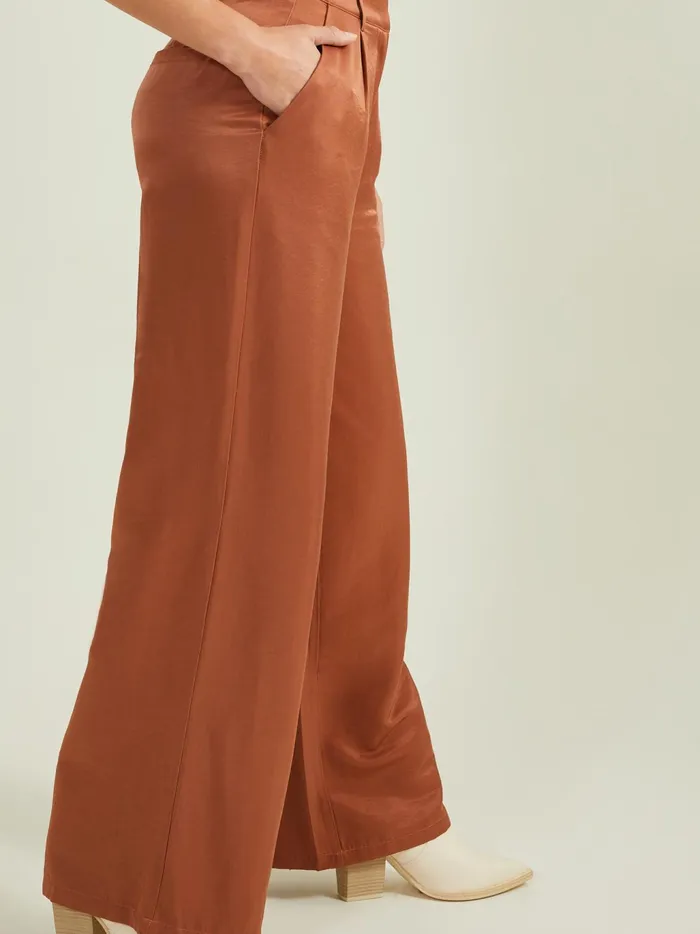 Women Altar039d State Pants Storm Satin Trousers Russet