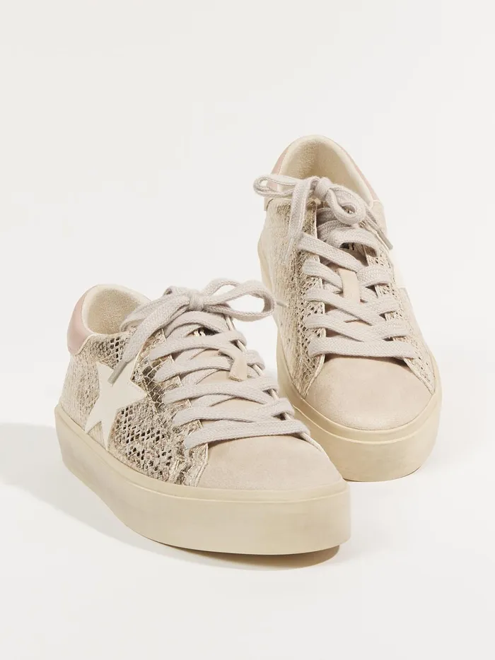 Women Altar039d State Sneakers Reba Star Patch Platform Sneakers Gold