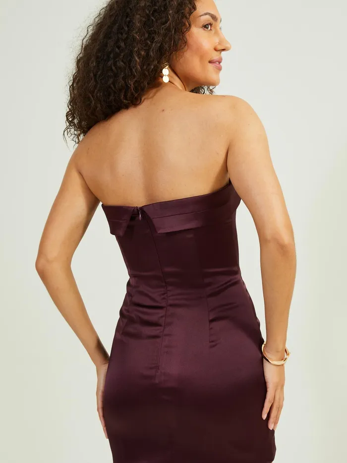 Women Altar039d State Special Occasion Annalise Satin Mini Dress Winetasting