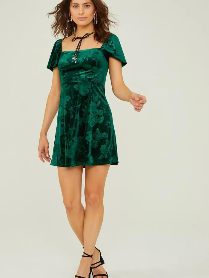 Women Altar039d State Special Occasion Antonella Velvet Dress Hunter