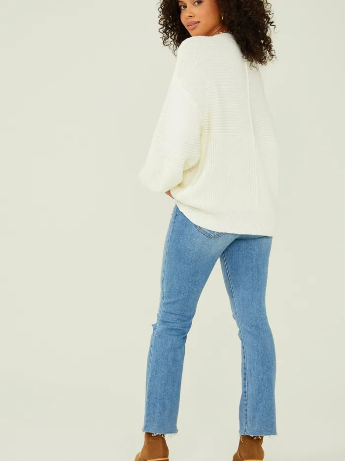 Women Altar039d State Sweaters Addie Ribbed Sweater Offwhite